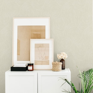 Geometric Peel and Stick Wallpaper Self Adhesive Beige Wallcovering Retro Modern Peel and Stick Temporary Wallpaper