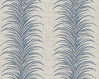 Textured Palm Leaf Vinyl Wallpaper | Modern Abstract Organic Design Striped (Unpasted)