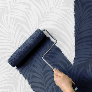 Wallpaper | Paintable Wallpaper | Palm Wallpaper | Paint Wallpaper | Palm Leaf | Textured Wallpaper | Wallcovering | Wall Decor | White