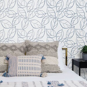 Behang | Bladbehang | Peel-and-Stick-behang | Zelfklevende peel-and-stick | Schil en plak | Tijdelijk behang | Botanische muur afbeelding 3