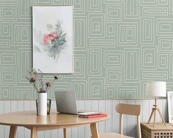 Geometrische Tapete zum Abziehen und Aufkleben Selbstklebende Tapete Retro Moderne Abziehen und Aufkleben Temporäre Tapete