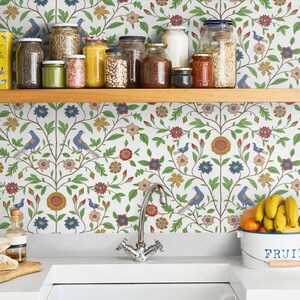 Peel and Stick Wallpaper | Self Adhesive Wallpaper | Botanical Peel and Stick | Peel and Stick | Temporary Wallpaper | William Morris