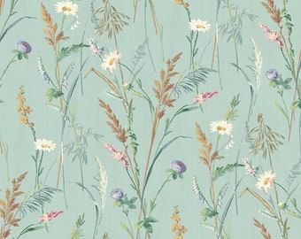 Wallpaper | Floral Wallpaper | Flower Wallpaper | Modern Wallpaper | Wildflower Wallpaper | Contemporary Wallpaper | Wallcovering