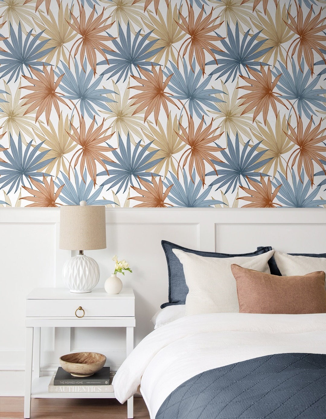 Palm Leaf Peel and Stick Wallpaper Self Adhesive Tropical Leaf Coastal ...