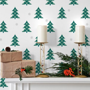 Peel and Stick Christmas Wallpaper Tree Wallpaper Wallpaper Christmas
