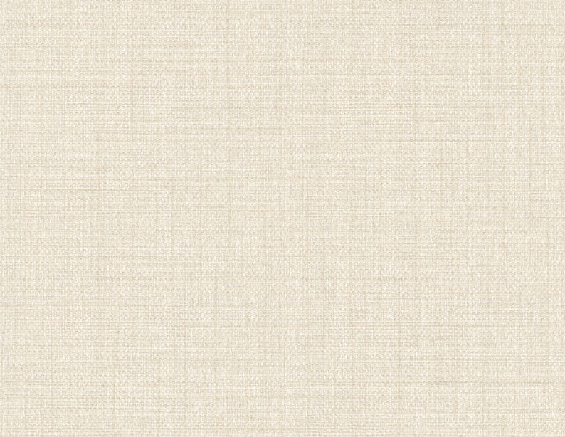 May include: A close-up of a cream-colored fabric with a woven texture. The fabric has a subtle, irregular pattern, with visible threads creating a slightly rough surface. The overall appearance is neutral and versatile.