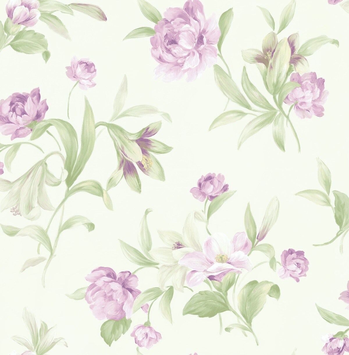 Flower Wallpaper Floral Wallpaper Modern Wallpaper Etsy