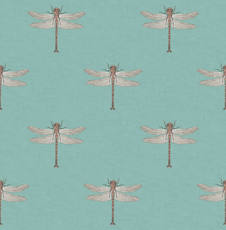 Wallpaper Metallic Wallpaper Dragonfly Wallpaper Insect | Etsy