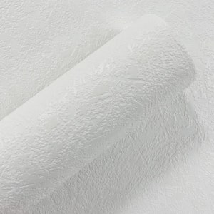 Wallpaper | Paintable Wallpaper | Stucco Wallpaper | Paint Wallpaper | 3D Wallpaper | Textured Wallpaper | Wallcovering | Decor | White