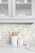 Peel and Stick | Self Adhesive Wallpaper | Wallpaper | Tile Wallpaper | Peel and Stick Tile | Removable Wallpaper | Hex Tile | Marble Tile
