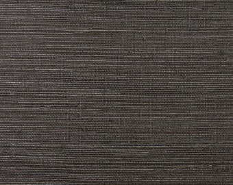 Wallpaper | Grasscloth Wallpaper | Natural Wallpaper | Textured Wallpaper | Modern Wallpaper | Black Wallpaper |  Luxury Wallpaper | Decor