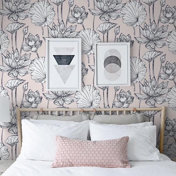 Peel and Stick Wallpaper / Papel tapiz autoadhesivo / Peel and Stick floral / Peel and Stick / Papel tapiz temporal / Papel tapiz de flores