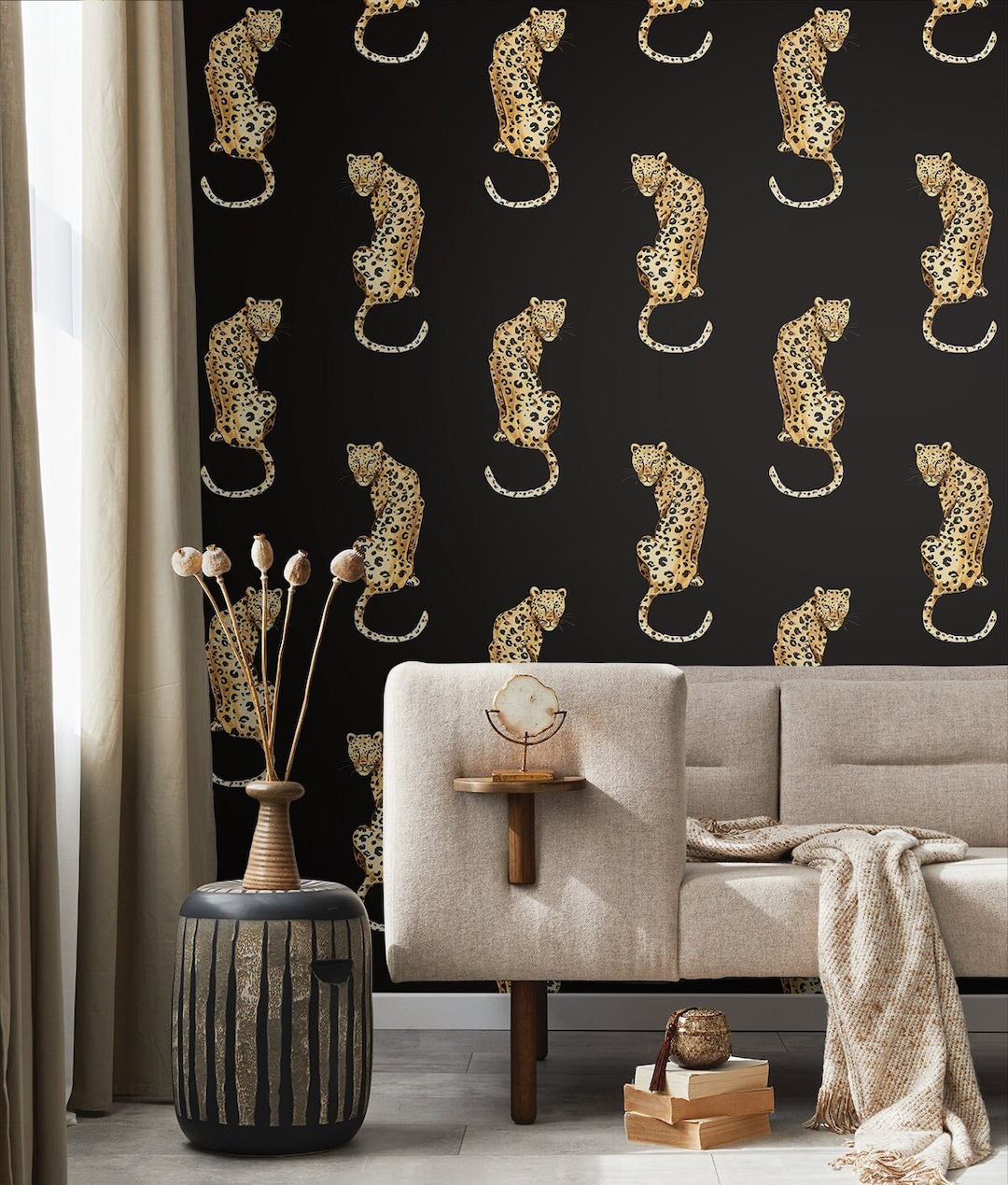 Peel and Stick Wallpaper | Self Adhesive Wallpaper | Leopard Peel and ...