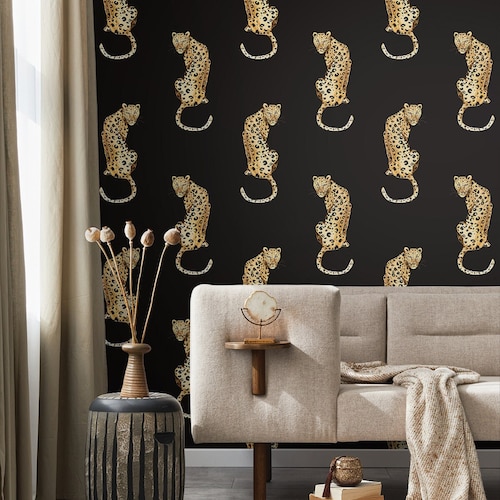 Peel and Stick Wallpaper. Removable Wallpaper. Leopard Etsy