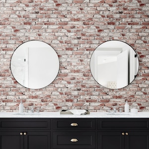 Faux Brick Peel and Stick Wallpaper | Self Adhesive Wallpaper | Brick Wallpaper | Brick Removable Wallpaper | Wall Sticker | Wall Decor