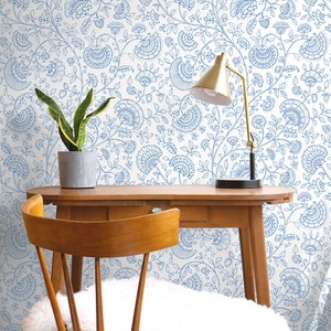 Wallpaper Paisley Wallpaper Peel and Stick Wallpaper - Etsy