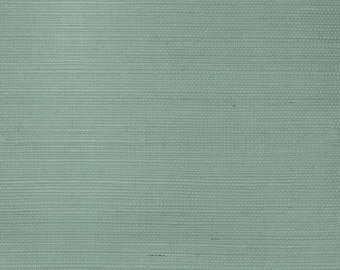 Handmade Green Sisal Grasscloth Wallpaper | Textured Green Wallcovering (Unpasted)
