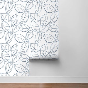 Behang | Bladbehang | Peel-and-Stick-behang | Zelfklevende peel-and-stick | Schil en plak | Tijdelijk behang | Botanische muur afbeelding 5