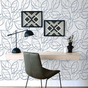 Behang | Bladbehang | Peel-and-Stick-behang | Zelfklevende peel-and-stick | Schil en plak | Tijdelijk behang | Botanische muur afbeelding 4