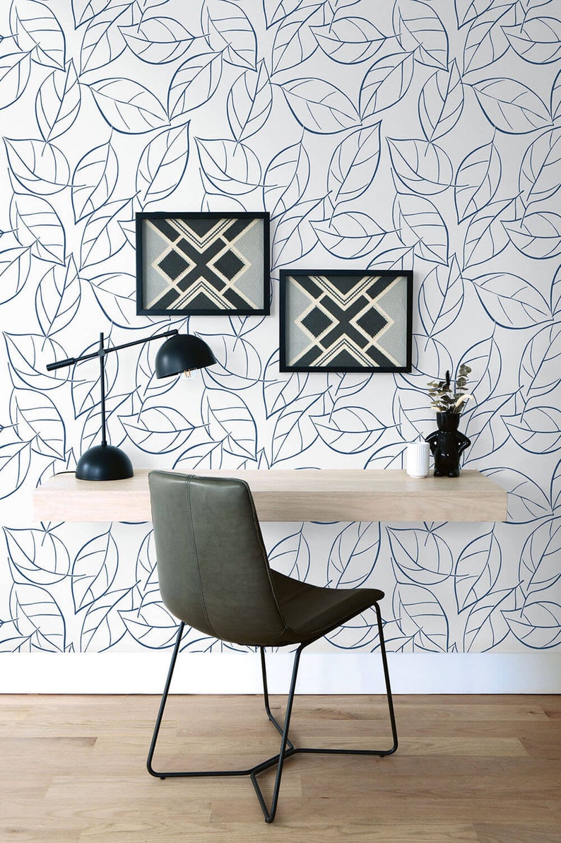Behang | Bladbehang | Peel-and-Stick-behang | Zelfklevende peel-and-stick | Schil en plak | Tijdelijk behang | Botanische muur afbeelding 4
