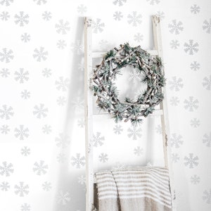 Peel and Stick Snowflake Wallpaper Christmas Wallpaper - Etsy