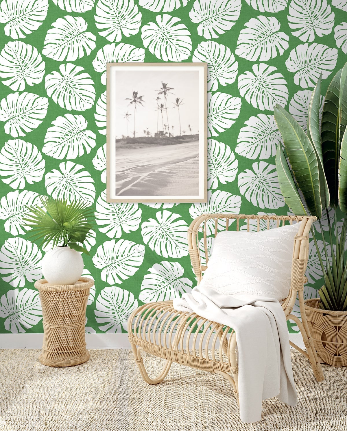 Palm Leaf Peel and Stick Wallpaper Self Adhesive Tropical Wallpaper ...