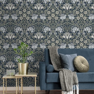 Peel and Stick Wallpaper | Self Adhesive Wallpaper | Botanical Peel and Stick | Peel and Stick | Temporary Wallpaper | William Morris