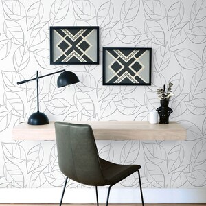 Behang | Bladbehang | Peel-and-Stick-behang | Zelfklevende peel-and-stick | Schil en plak | Tijdelijk behang | Botanische muur afbeelding 7