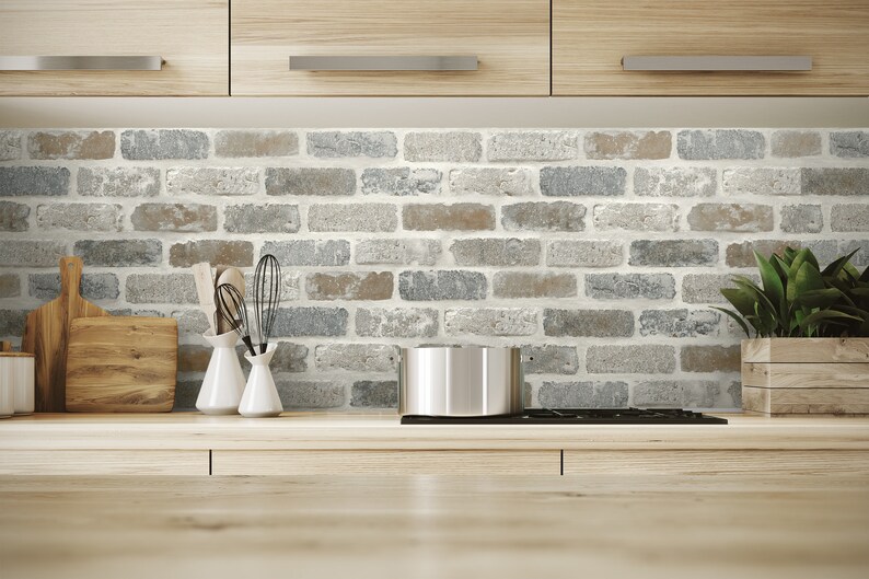 New Hope Rusted Brick L And Stick Wallpaper Temporary Remove