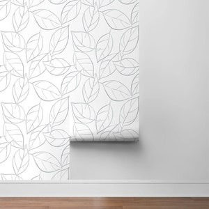 Behang | Bladbehang | Peel-and-Stick-behang | Zelfklevende peel-and-stick | Schil en plak | Tijdelijk behang | Botanische muur afbeelding 9