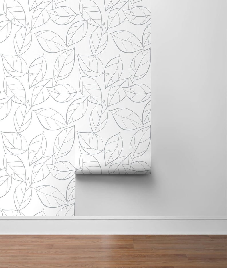 Behang | Bladbehang | Peel-and-Stick-behang | Zelfklevende peel-and-stick | Schil en plak | Tijdelijk behang | Botanische muur afbeelding 9