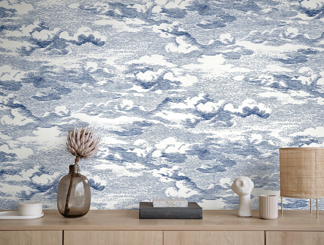 Cloud Peel and Stick Wallpaper Abstract Self Adhesive Renter Friendly ...
