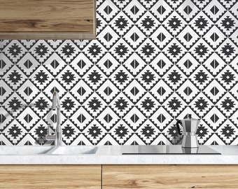Schälen und Aufkleben | Selbstklebende Tapete | Tapete | Boho Tapete | Schälen und Stick Tile | Abnehmbare Tapete | Fliesen Tapete