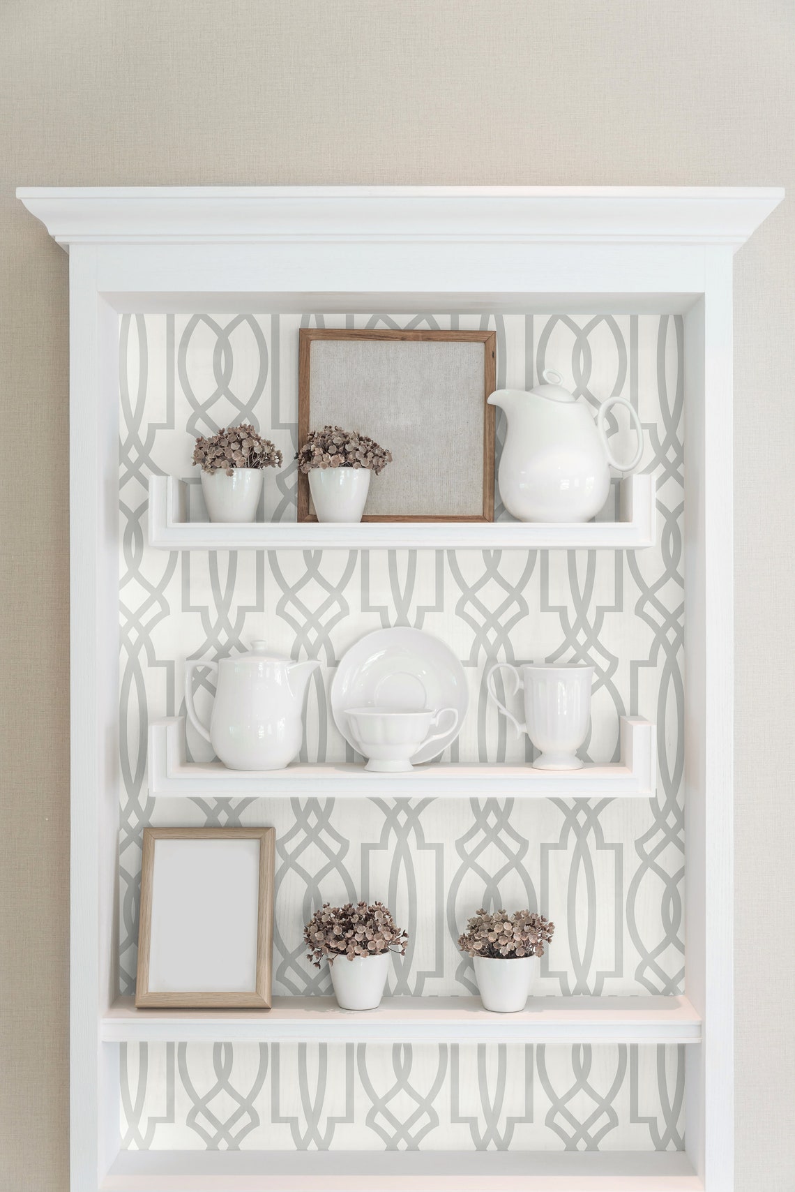 Wallpaper Gray Removable Wallpaper Vinyl Wallpaper Peel Etsy