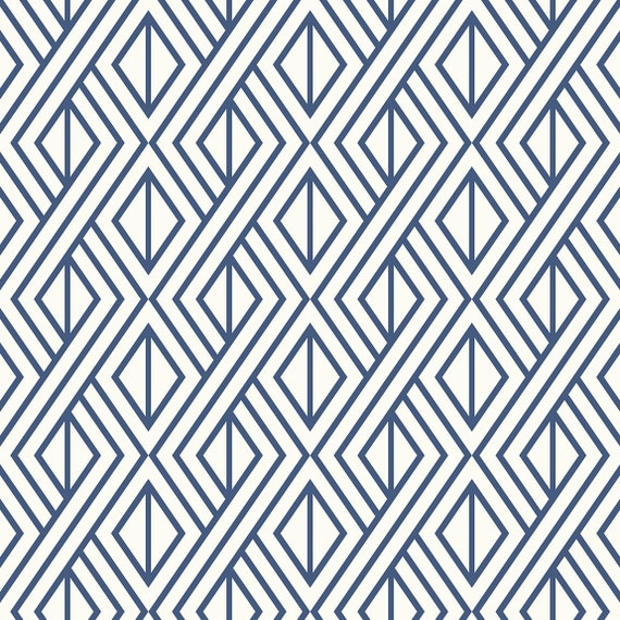 Navy Blue Geometric Wallpaper