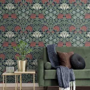 Peel and Stick Wallpaper | Self Adhesive Wallpaper | Botanical Peel and Stick | Peel and Stick | Temporary Wallpaper | William Morris
