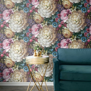 Wallpaper | Peel and Stick | Floral Peel and Stick Wallpaper | Peel and Stick | Flower Wallpaper | Floral Wallpaper | Adhesive Wallpaper