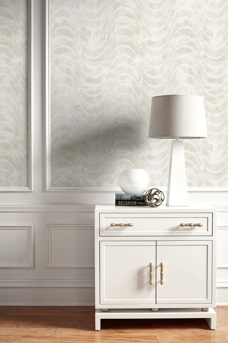 Geometric Wallpaper Metallic Wallpaper Neutral Wallpaper Etsy