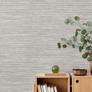 Faux Weave Wallpaper Neutral Wandbespannung Unpasted Vlies Zeitgenössische Dekor Designer Tapete Eclectic Decor Natural