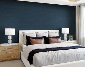 Peel and Stick | Shiplap | Peel and Stick Wallpaper | Self Adhesive Wallpaper | Wood Peel and Stick | Temporary Wallpaper | Blue Shiplap