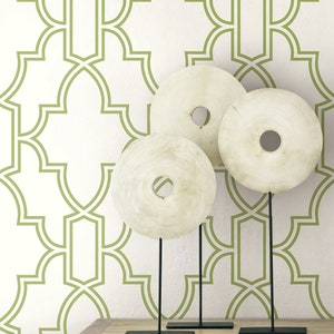 Wallpaper | Removable Wallpaper | Peel and Stick Removable Wallpaper | Peel and Stick | Green Peel and Stick | Lattice Wallpaper | Decor