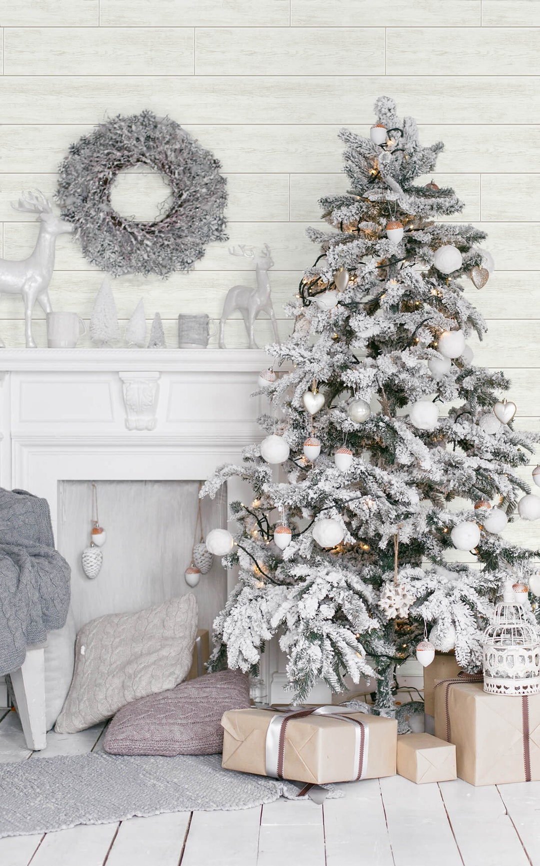 Peel and Stick Christmas Wallpaper Shiplap Peel and Stick Wallpaper