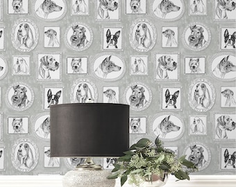 Dog Peel and Stick Wallpaper | Dog Wallpaper | Self Adhesive Wallpaper | Peel and Stick | Graphic Wallpaper | Dog Peel Stick | Decor