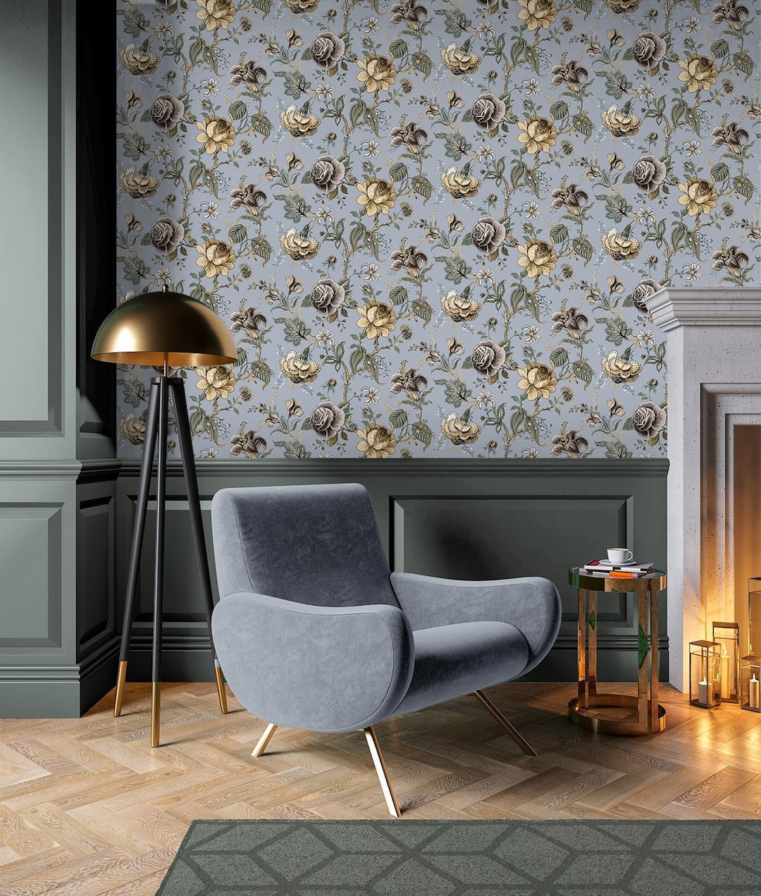 Peel and Stick Wallpaper | Self Adhesive Wallpaper | Floral Peel and ...
