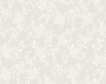 Floral Prepasted Wallpaper Neutral Beige Vintage Wallcovering DIY Friendly