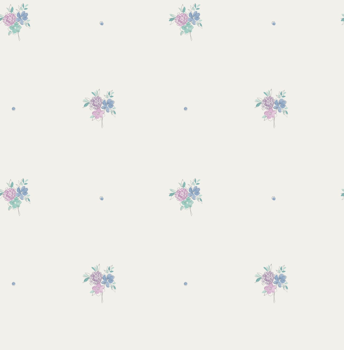 Floral Wallpaper Nursery Wallpaper Kids Wallpaper | Etsy