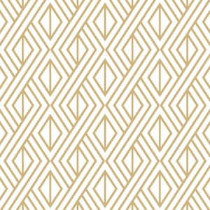 Self Adhesive Wallpaper | Metallic Gold Removable Wallpaper | Geometric Wallpaper | Peel & Stick | Temporary Wallpaper | Metallic Wallpaper
