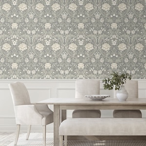 Peel and Stick Wallpaper | Self Adhesive Wallpaper | Floral Peel and Stick | Peel and Stick | Temporary Wallpaper | Vintage Wallpaper