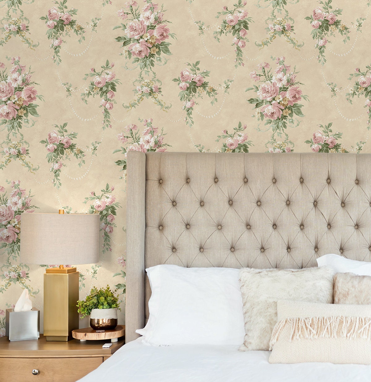 Wallpaper Flower Wallpaper Floral Wallpaper Vintage - Etsy