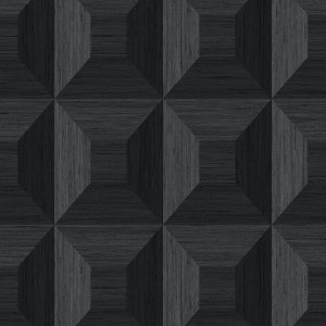 Wallpaper Vinyl Wallpaper Textured Wallpaper Geometric Wallpaper 3d Wallpaper Contemporary Wallpaper Gray Wallpaper Vinyl Jet Black